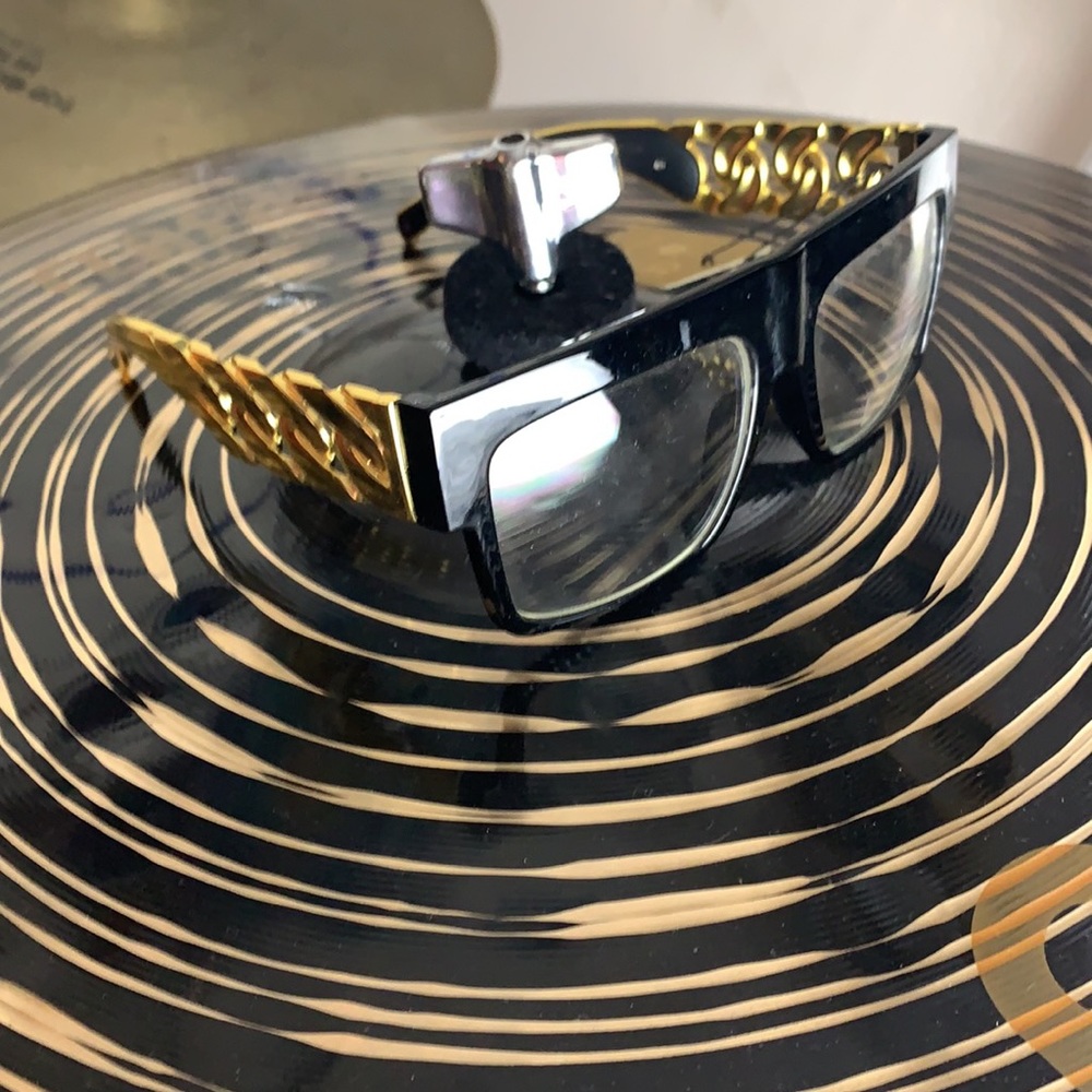 NWT Gold Chain Clear Lens UVA/UVB Protected Unisex Glasses